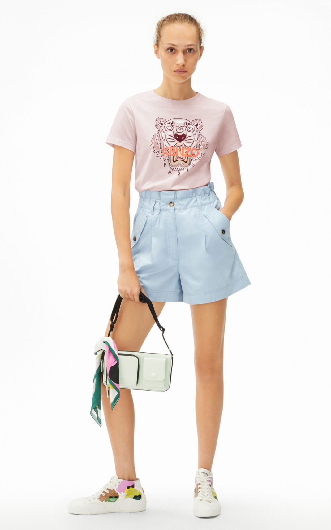 T Shirt Kenzo Femme Tiger Rose AYVXH-9482